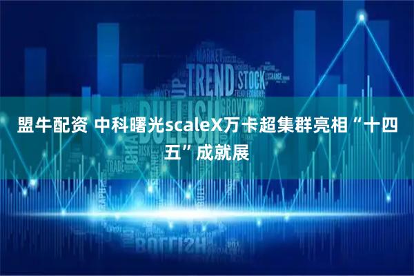 盟牛配资 中科曙光scaleX万卡超集群亮相“十四五”成就展